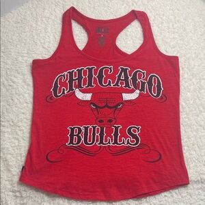 Women’s Chicago Bulls NBA 4 Her Red Rhinestone Racerback Tank Top Women’s Size M